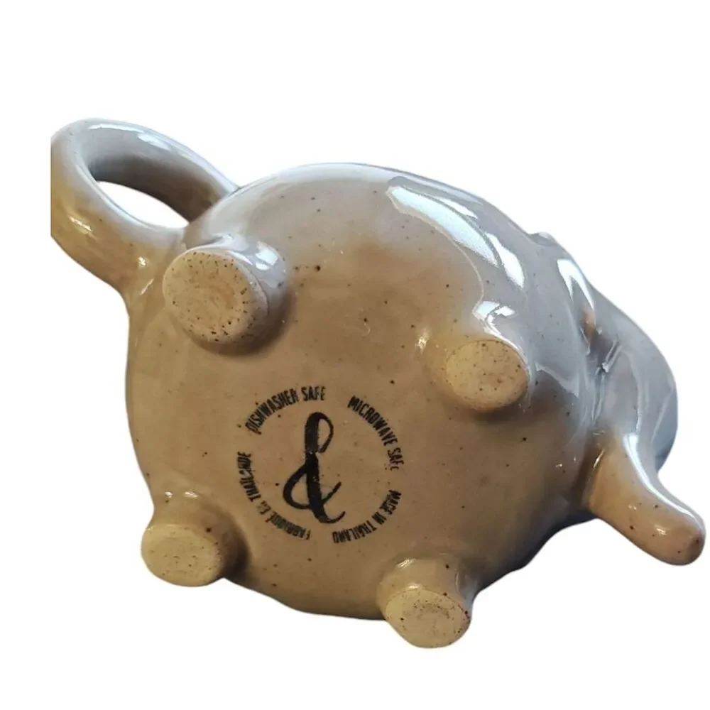 Urban Outfitters UO Gray Stoneware Animal Elephant Mug cup coffee Tea Hot Cold